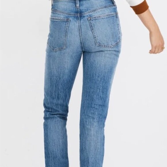 Madewell The Perfect Vintage Jean Distressed Cropped Pant Fringe Hemline - Picture 2 of 12